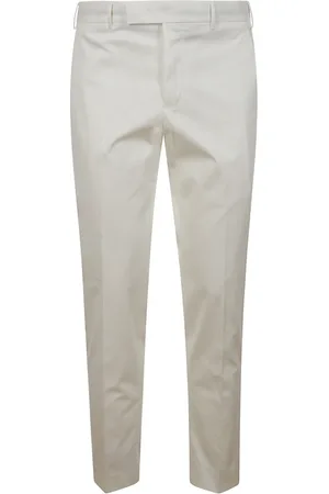 PT Torino Bukser, Herre, Hvid, M, Uld, Hvide sommerbukser til stilfuldt look