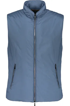 MOORER Jakke, Herre, Blå, L, Polyester, Vandtæt Bodywarmer Jakke med Polyester Polstring