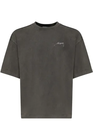 Axel Arigato Top, Herre, Grøn, XL, Broderet Logo Crew Neck T-shirt