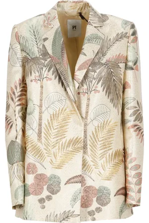 PT Torino Jakke, Dame, Flerfarvet, M, Bomuld, Stribet blazer i bomuldsblanding med lurex