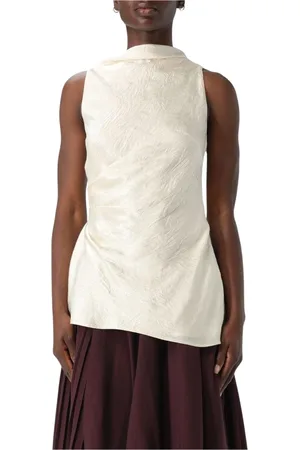 Alexander McQueen Top, Dame, Hvid, S, Perle Top med Tidløs Elegance