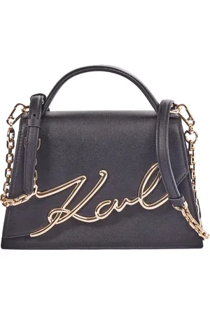 Karl Lagerfeld Taske, Dame, Sort, ONE SIZE, Uld, K/Signature 2.0 Medium Crossbody
