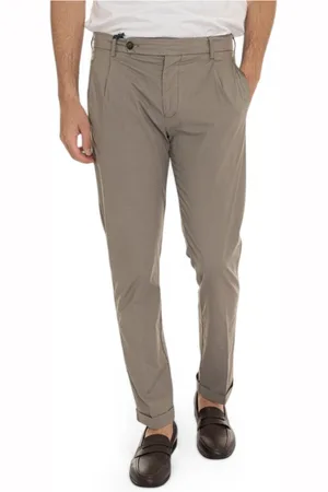 Berwich Bukser, Herre, Grå, S, Bomuld, Vintage stil chino bukser