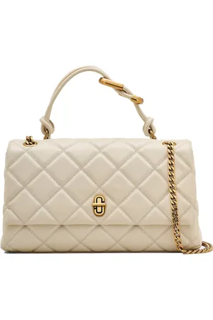 Marc Jacobs Taske, Dame, Hvid, ONE SIZE, Uld, Quiltet læder dobbelt skuldertaske