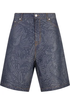 Etro Shorts, Herre, Blå, W32, Bomuld, Blå Linnedbukser i Bomuld
