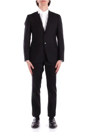 Emporio Armani Jakkesæt, Herre, Sort, XL, Uld, Sort kjole med jakke og bukser