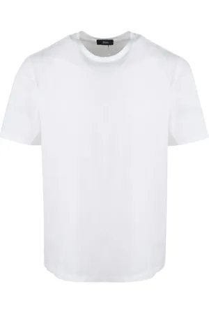 HERNO Top, Herre, Hvid, M, Bomuld, Bomuld Crewneck T-shirt Ss23