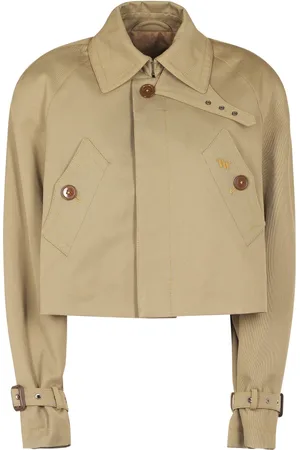 Vivienne Westwood Jakke, Dame, Brun, XS, Bomuld, Brun Graziano Trench Coat