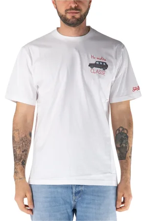 MC2 SAINT BARTH Top, Herre, Hvid, L, Bomuld, Elegant Mand T-Shirt