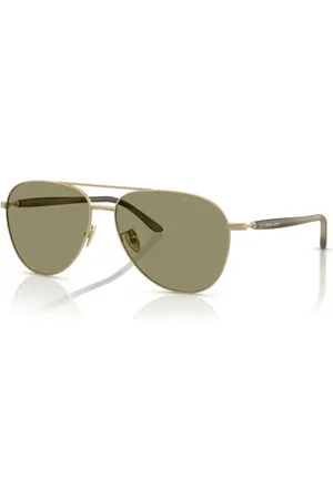 Giorgio Armani Tilbehør, Herre, Gul, 58 MM, Elegant Pilot Solbriller