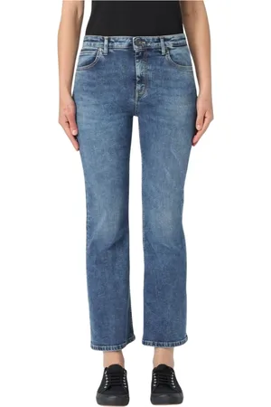 PT Torino Jeans, Dame, Blå, W31, Bomuld, Moderne Straight Leg Jeans