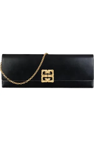 Givenchy Taske, Dame, Sort, ONE SIZE, Uld, Elegant Sort Clutch Taske Kæde Strop