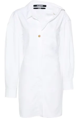 Jacquemus Kjole, Dame, Hvid, M, Bomuld, Hvid Mini Robe Kjole