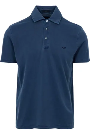 FAY Top, Herre, Blå, S, Bomuld, Blå Bomuld Jersey Polo Skjorte