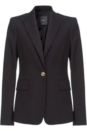 Pinko Jakke, Dame, Sort, 2XS, Uld, Jackets