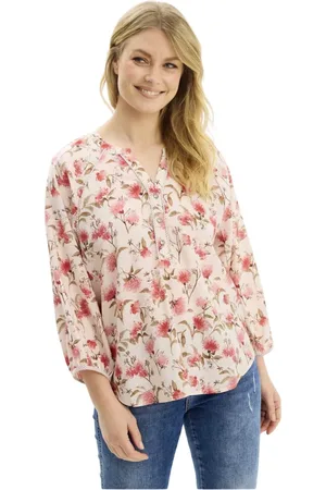 In Front Bluser & Skjorter, Dame, Flerfarvet, XL, Nylon, Rose Babette Bluse med V-hals