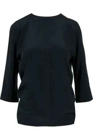 Nº21 Bluser & Skjorter, Dame, Sort, XL, Bomuld, Sort Bomuld Rund Hals Top