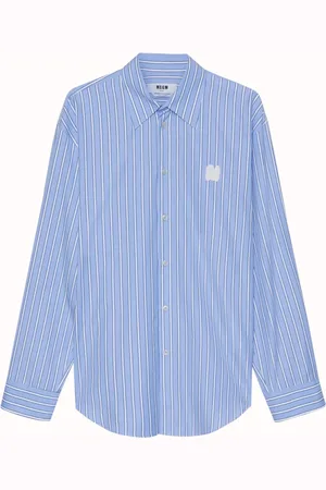 Msgm Skjorte, Herre, Blå, XL, Blå Skjorte til Mænd