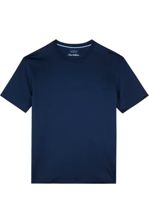Paul & Shark Top, Herre, Blå, 2XL, Bomuld, Haj Broderet Bomuld Jersey T-shirt
