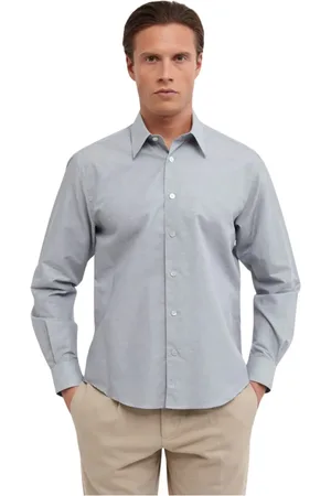 Xacus Skjorte, Herre, Grå, M, Linned, Celeste Linned Skjorte Regular Unfold Stil