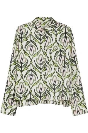 Max Mara Bluser & Skjorter, Dame, Grøn, M, Uld, Grøn Silkeskjorte Klassisk Stil