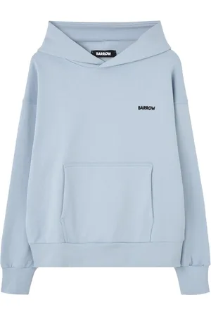 BARROW Sweathshirts & Hoodies, Herre, Blå, S, Uld, Blåt trykt ryg sweater