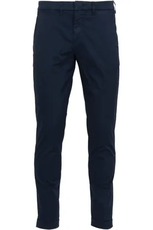 FAY Bukser, Herre, Blå, W35, Bomuld, Blå Bomuld Slim Fit Bukser