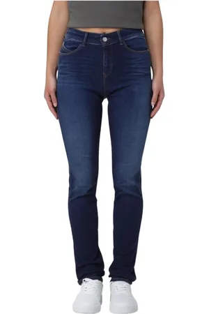 Emporio Armani Jeans, Dame, Blå, W25, Uld, Blå Skinny Jeans til Kvinder