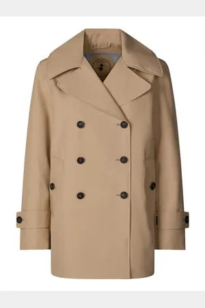 save the duck Frakke, Dame, , XL, Uld, Kort trenchcoat med brede revers