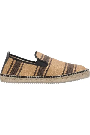Espadrilles Sko, Herre, Flerfarvet, 46 EU, Uld, Flade sko i sort og brun
