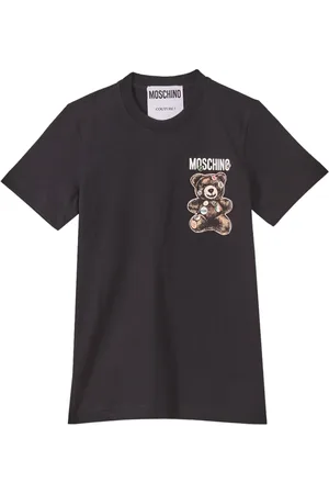Moschino Top, Dame, Sort, S, Bomuld, Adrian Bear T-Shirt Sort Bomuld Kortærmet