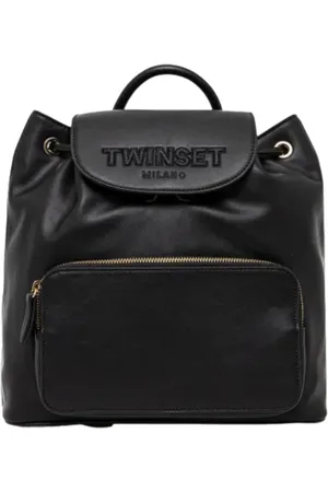 Twin-Set Taske, Dame, Sort, ONE SIZE, Læder, Sort Syntetisk Læder Rygsæk