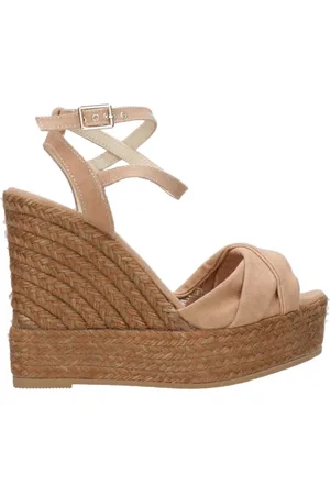 Espadrilles Sko, Dame, Brun, 39 EU, Reb Frontbånd Sandaler Kamel
