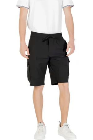HUGO BOSS Shorts, Herre, Sort, 2XL, Polyester, Moderne Cargo Bermuda Shorts