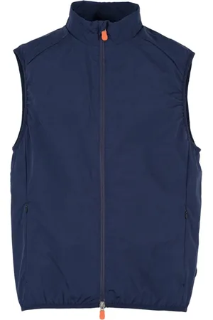 save the duck Jakke, Herre, Blå, M, Polyester, Blå ærmeløs jakke til mænd