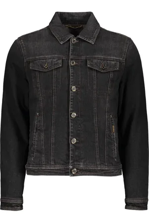 MOORER Jakke, Herre, Sort, 3XL, Denim, Denim Goose Down Padded Jacket