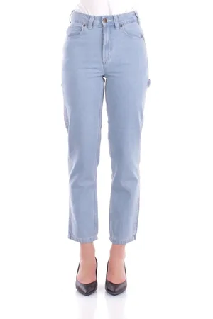 Dickies Jeans, Dame, Blå, W29, Bomuld, Logo Baglomme Regular Fit Jeans