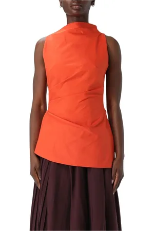 Alexander McQueen Top, Dame, , M, Uld, Rød Stilfuld Ærmeløs Top