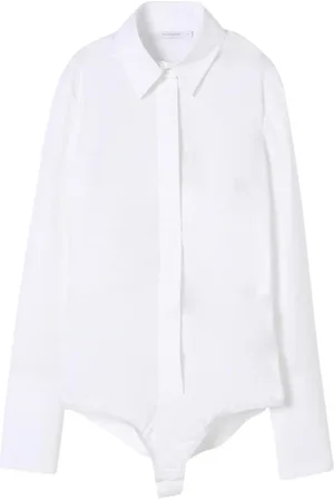 Patrizia Pepe Top, Dame, Hvid, 2XS, Bomuld, Sort Bomuld Bodysuit Skjorte