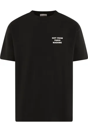 Drôle de Monsieur Top, Herre, Sort, L, Herre Slogan T-shirt