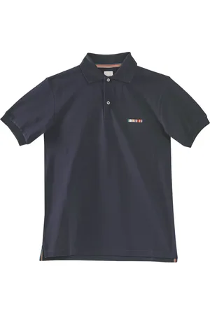 Paul Smith Top, Herre, Blå, XL, Bomuld, Klassisk Multistripe Broderet Polo Skjorte