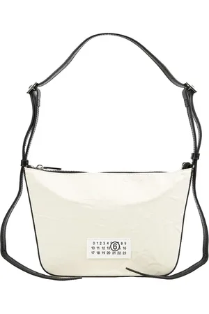Maison Margiela Taske, Dame, Hvid, ONE SIZE, Uld, Stilfuld skuldertaske til hverdagsbrug