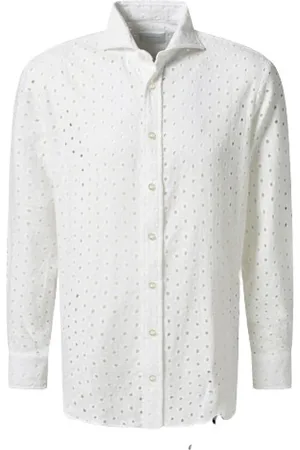 Baldessarini Skjorte, Herre, Hvid, XL, Hugh Herreskjorte i Klassisk Stil