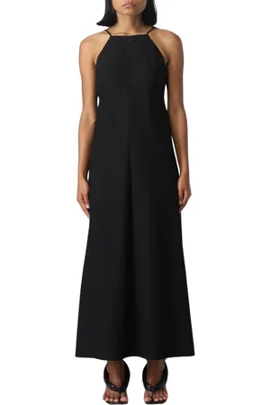 Proenza Schouler Kjole, Dame, Sort, 2XS, Elegant Maxi Dress med Halter Neck
