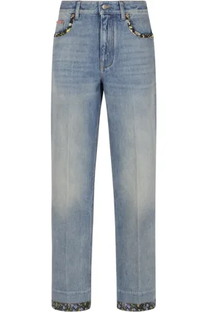 VALENTINO Jeans, Dame, Blå, W27, Denim, Denim Bukser Solid Medium Blå