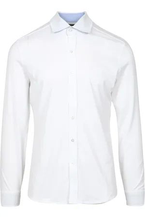 FAY Skjorte, Herre, Hvid, 2XL, Hvid Oxford Krave Skjorte