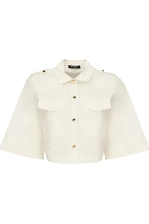 Guess Bluser & Skjorter, Dame, Hvid, M, Bomuld, Cargo Lomme Bomuld Skjorte Hvid