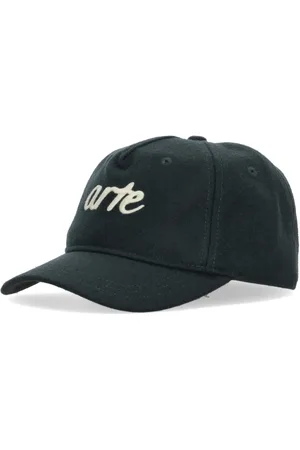 Arte Antwerp Tilbehør, unisex, Grøn, ONE SIZE, Uld, Buet skygge uld kasket med logo broderi