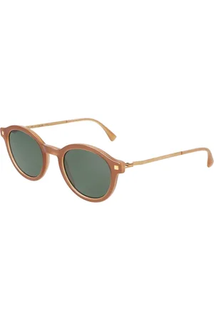 MYKITA Tilbehør, unisex, Brun, 48 MM, Minimalistiske runde solbriller Ketill