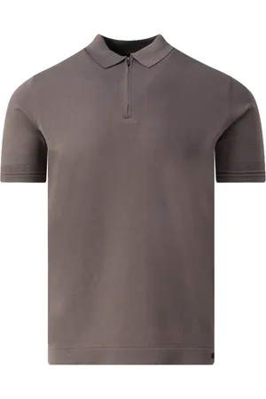 Genti Top, Herre, Grå, 3XL, Cool Dry Light Brown Zip Polo
